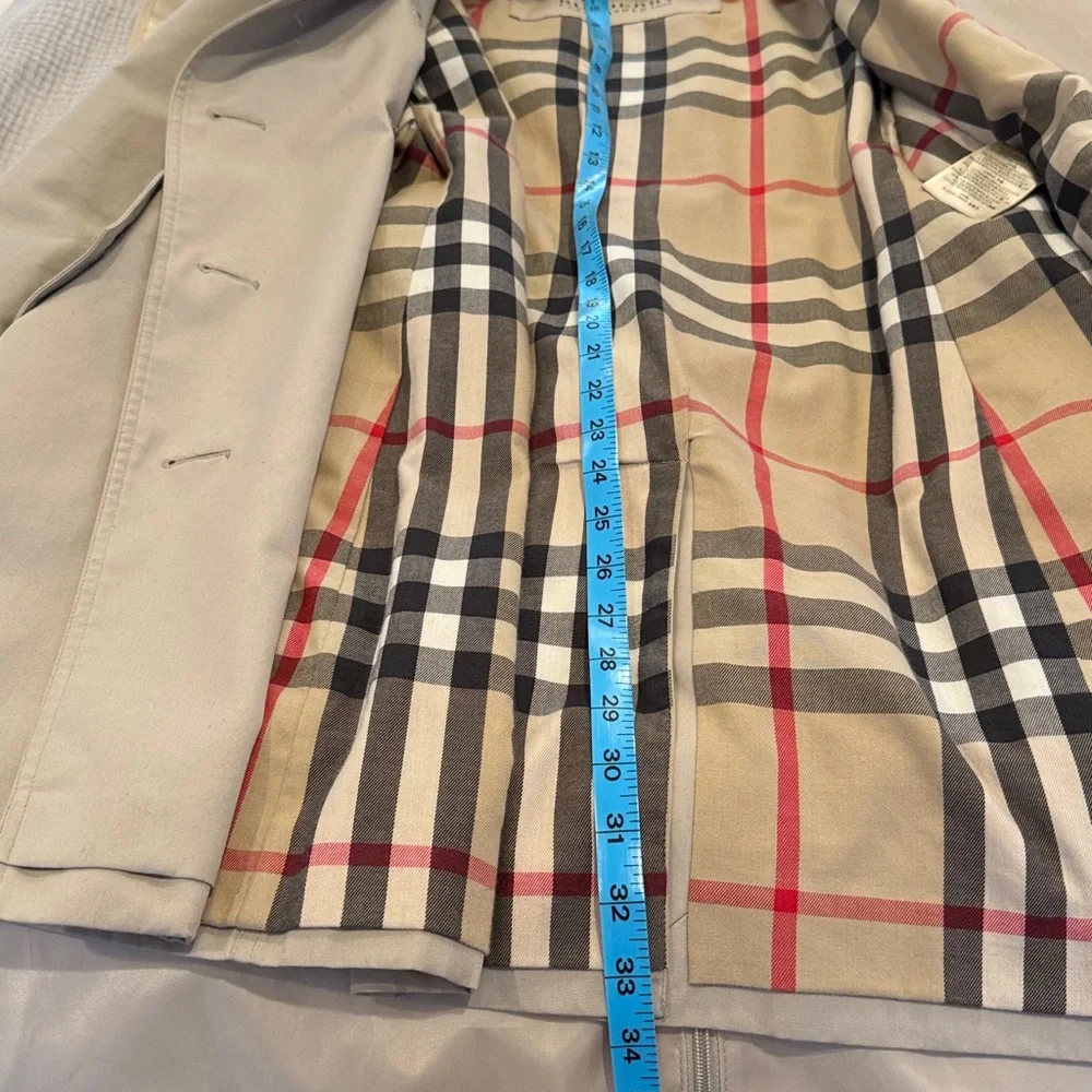 BURBERRY Women’s ‘Marystow’ Double Breasted Short Trench Coat US 12 “As Is” - Picture 13 of 16